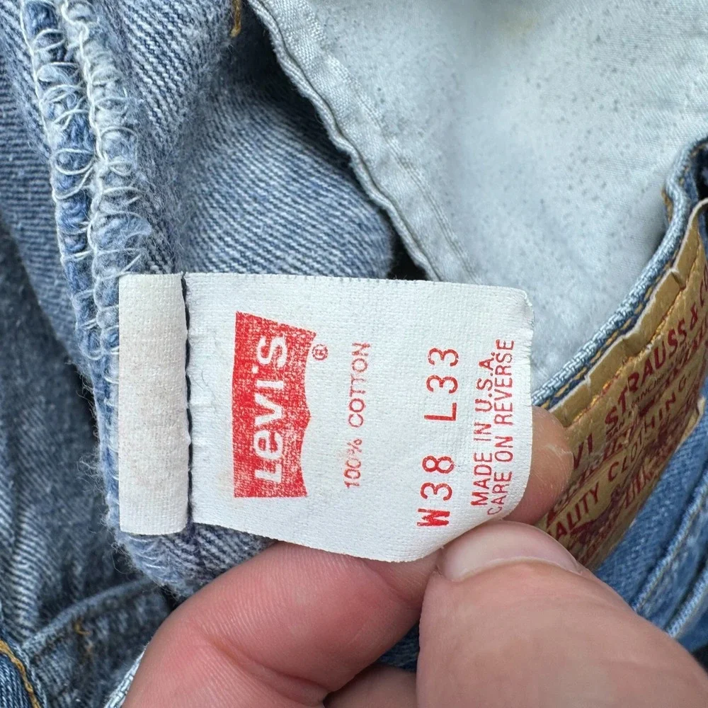 Vintage Levis Jeans Mens 38x33 (Fits 35x30) 501 XX Shrink to Fit Made in USA
